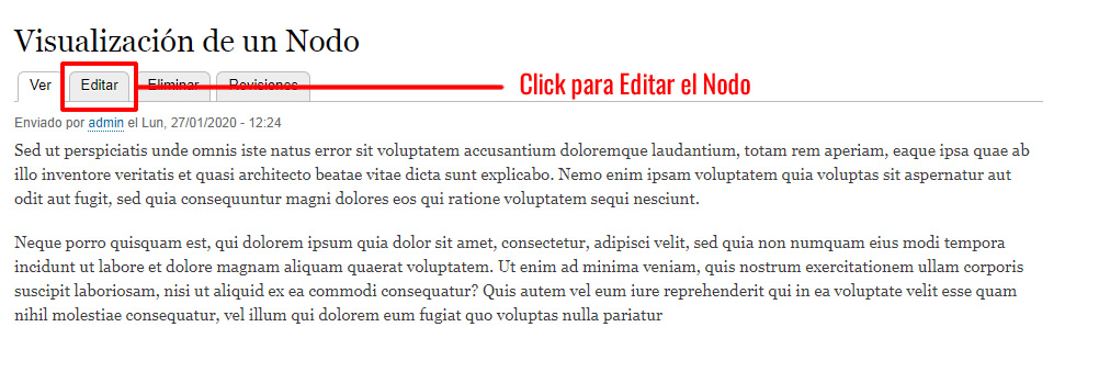 Editar Nodo
